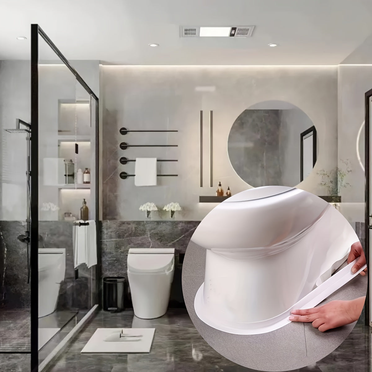 Waterproof Mold-Resistant Caulk Tape for Kitchen & Bathroom-2Packs - VINE GLOBAL