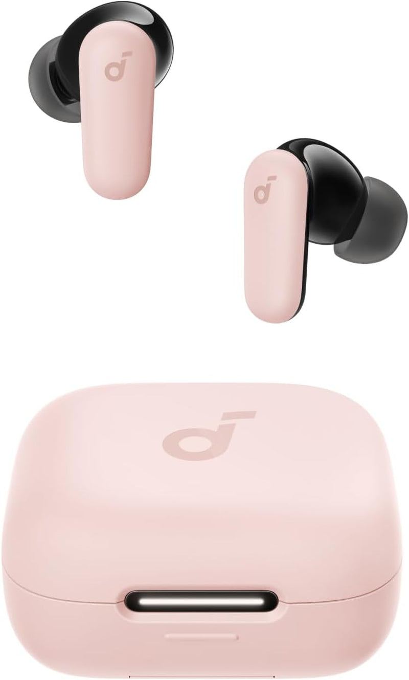 P30I by  Noise Cancelling Earbuds, Strong and Smart Noise Cancelling, Powerful Bass, 45H Playtime, 2-In-1 Case and Phone Stand, IP54, Wireless Earbuds, Bluetooth 5.4 (Black)