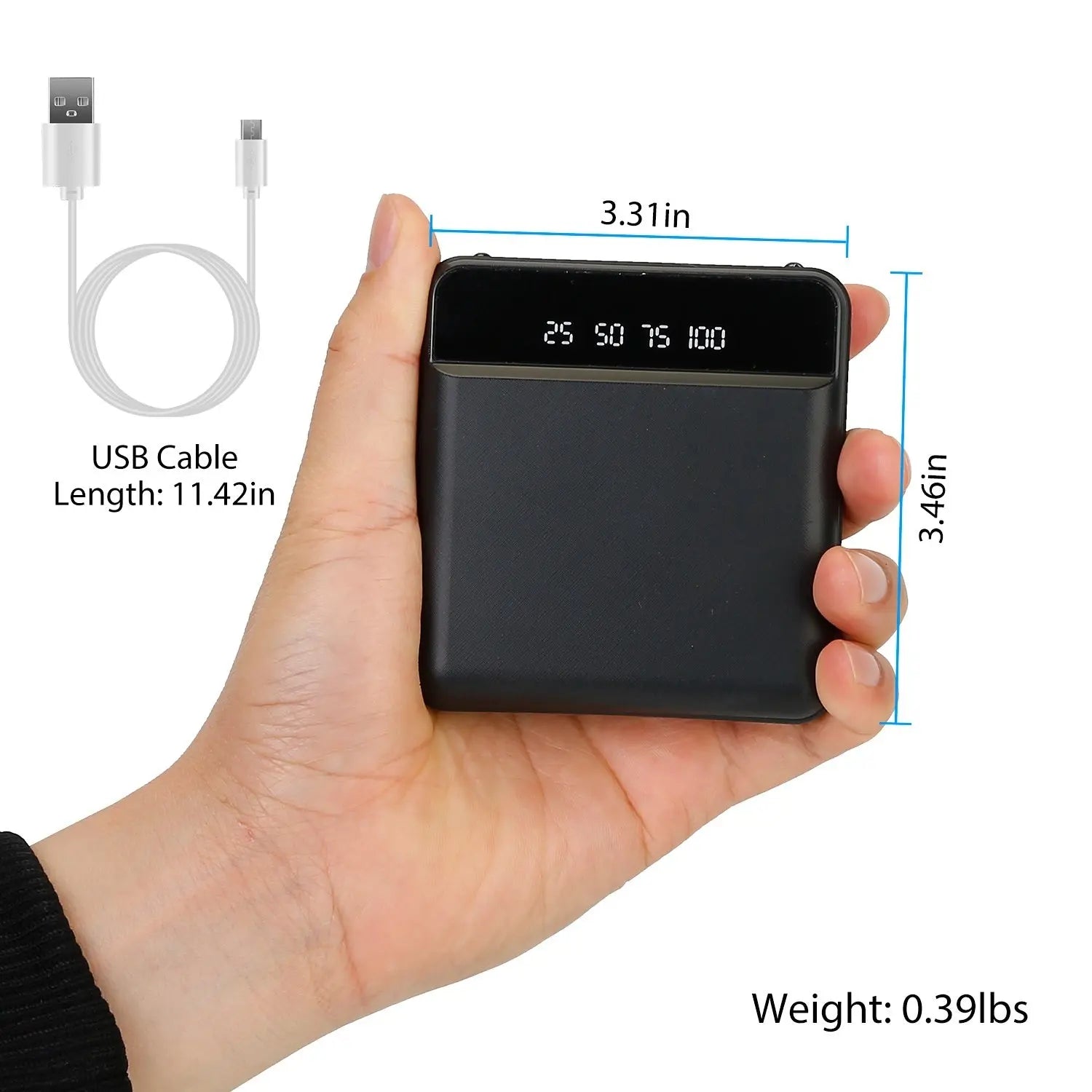 10000mAh Portable Power Bank Mini External Battery Pack Charger w/ Dual USB PortsVINE GLOBAL