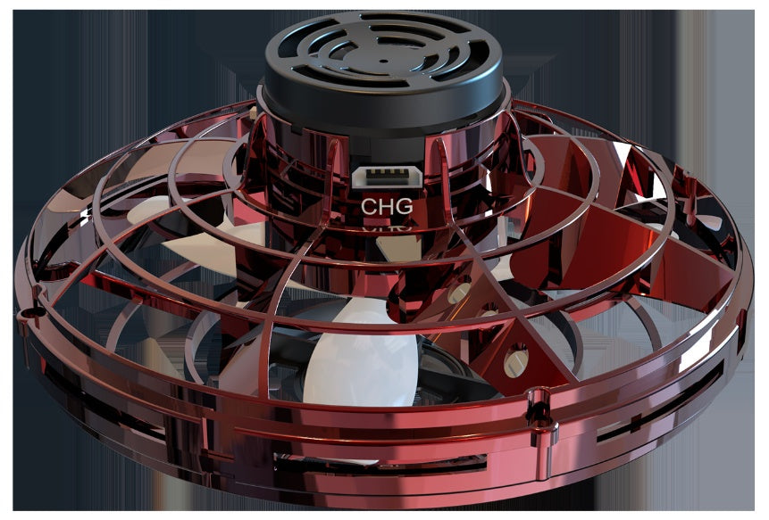 Mini Fingertip Gyro Interactive Decompression Toy Drone LED UFO Type Flying Helicopter Spinner Toy Kids - VINE GLOBAL