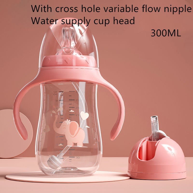 Baby Wide-diameter Baby Bottle, Child Drinking Cup Sippy Cup - VINE GLOBAL