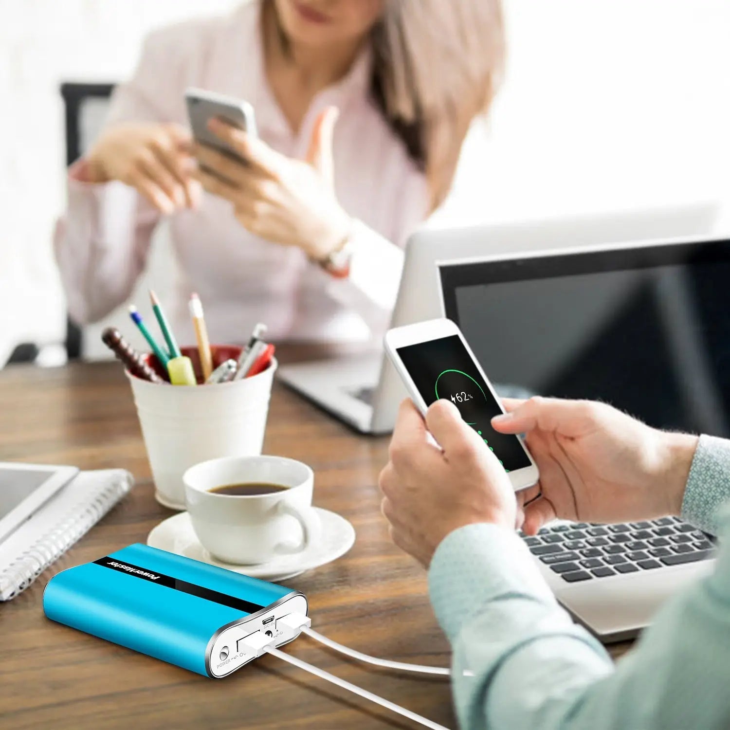 12000mAh Portable Charger with Dual USB Ports 3.1A Output Power Bank Ultra - Compact External Battery PackVINE GLOBAL