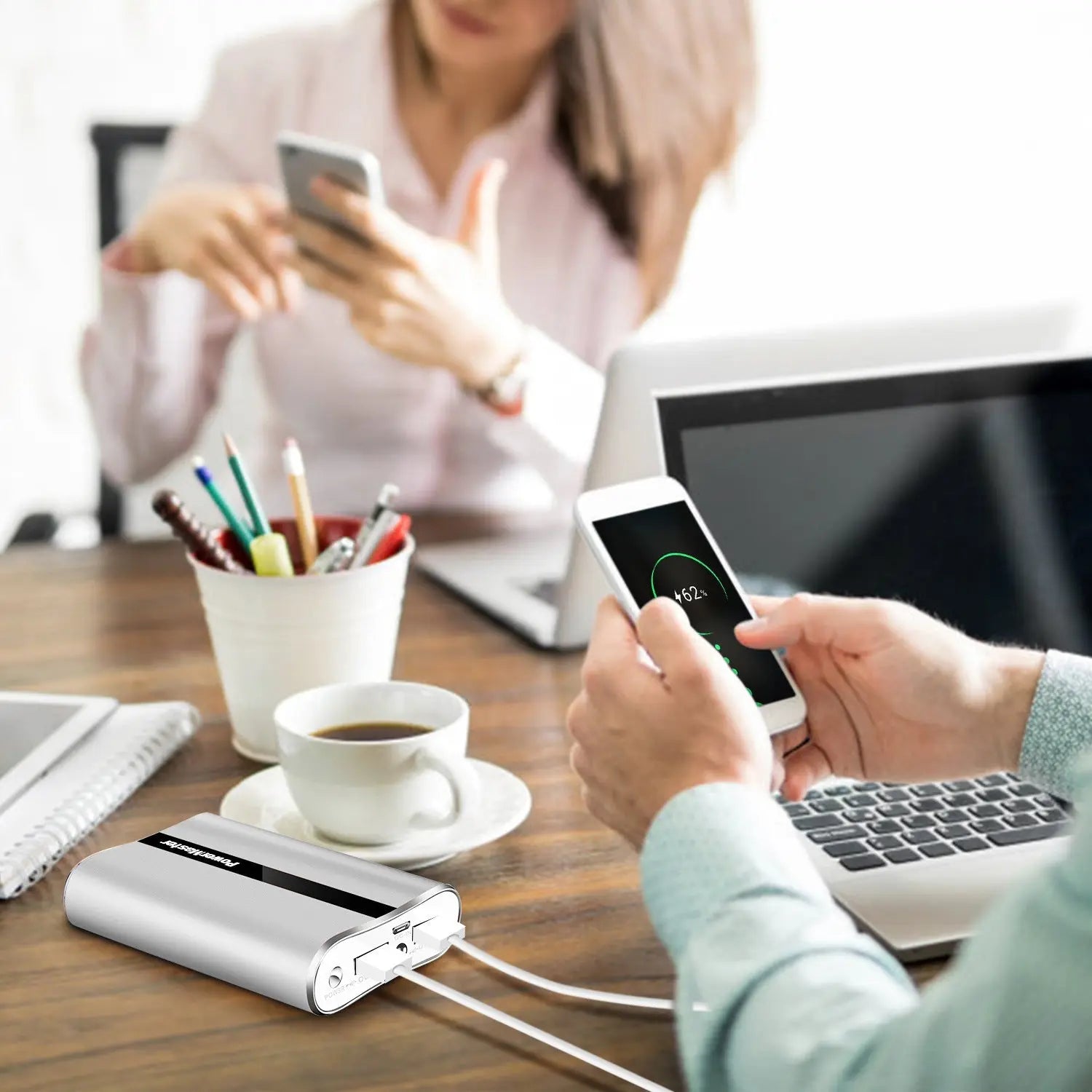 12000mAh Portable Charger with Dual USB Ports 3.1A Output Power Bank Ultra - Compact External Battery PackVINE GLOBAL