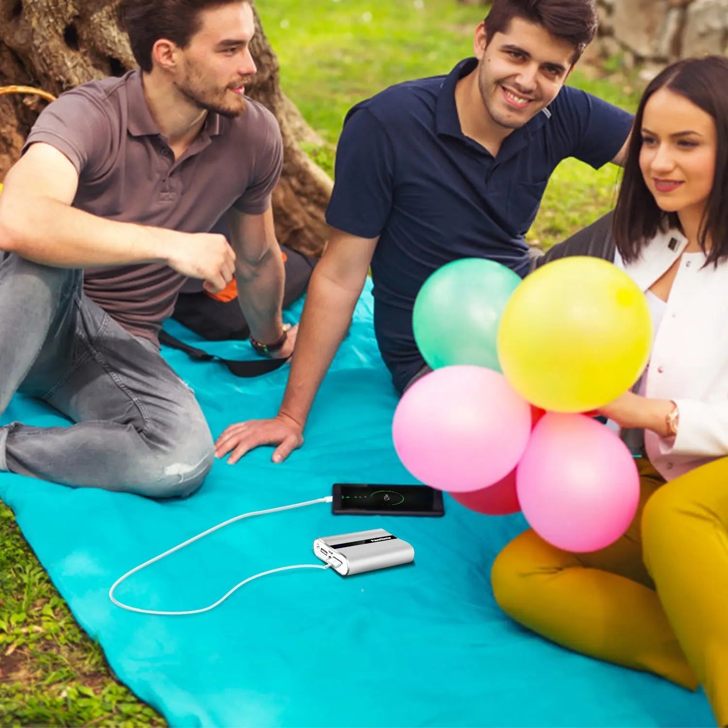 12000mAh Portable Charger with Dual USB Ports 3.1A Output Power Bank Ultra - Compact External Battery PackVINE GLOBAL