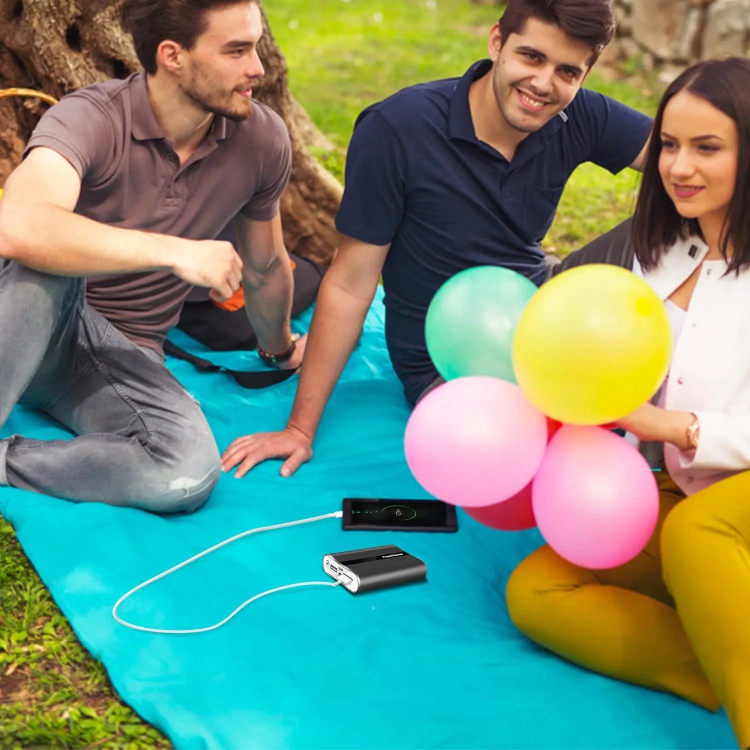 12000mAh Portable Charger with Dual USB Ports 3.1A Output Power Bank Ultra - Compact External Battery PackVINE GLOBAL