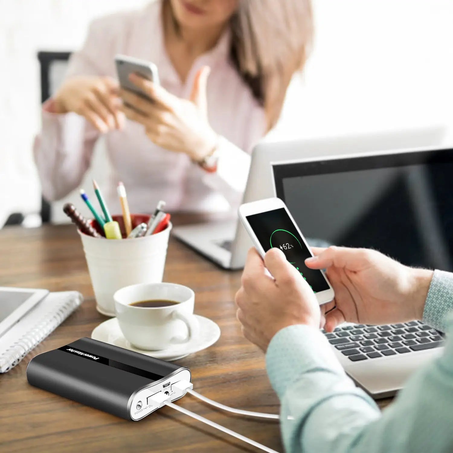 12000mAh Portable Charger with Dual USB Ports 3.1A Output Power Bank Ultra - Compact External Battery PackVINE GLOBAL