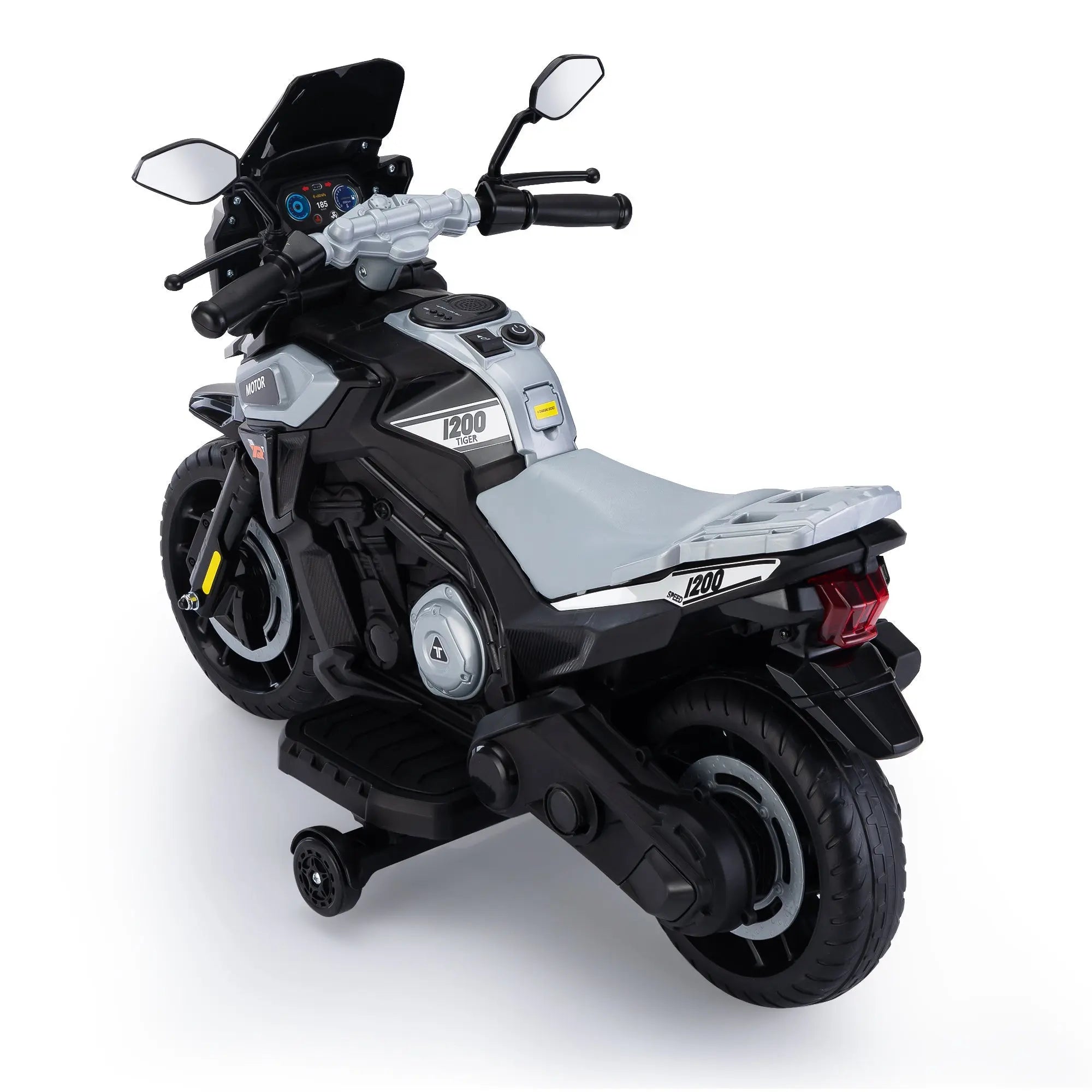 12V Off - Road Motorcycle - Silver WhiteVINE GLOBAL