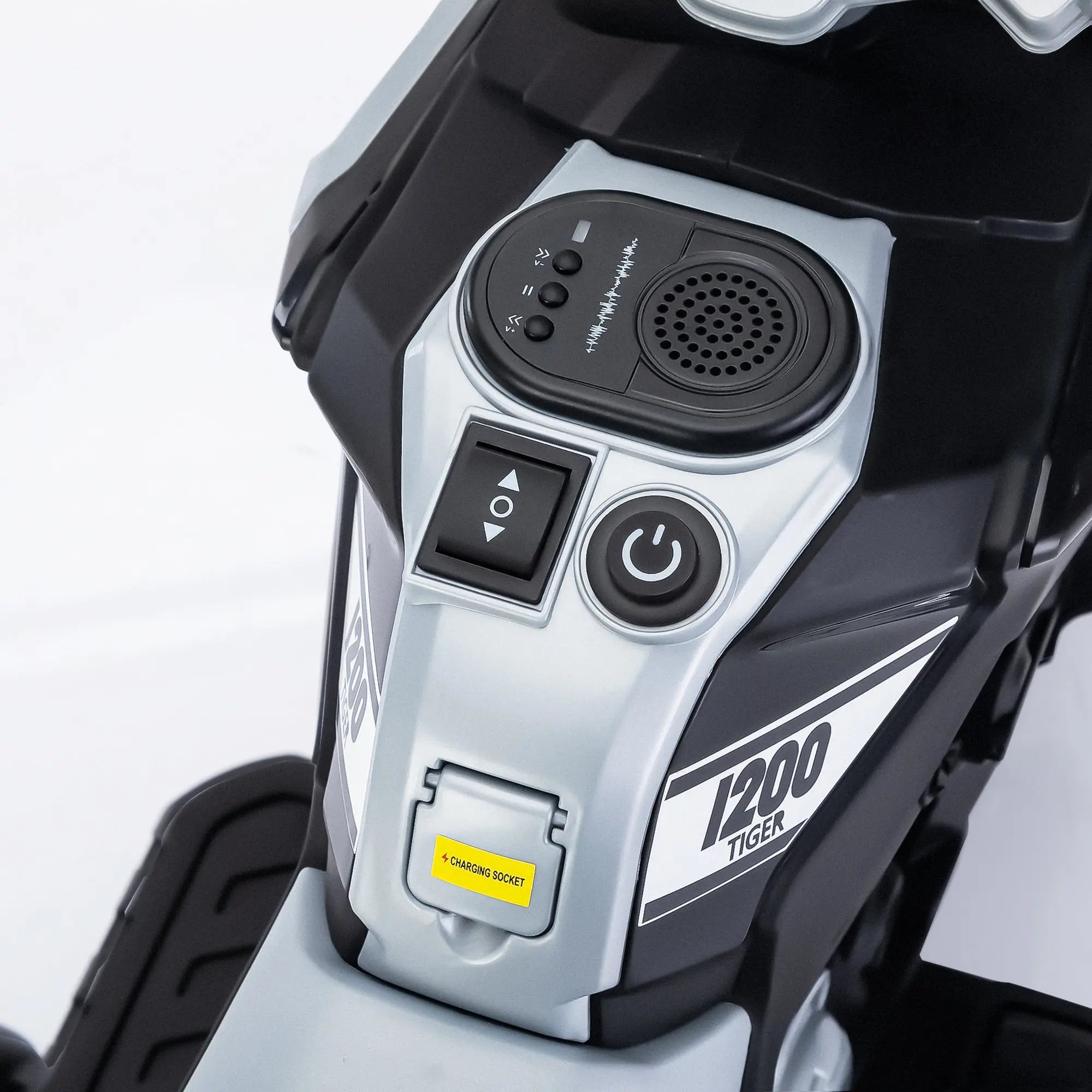 12V Off - Road Motorcycle - Silver WhiteVINE GLOBAL