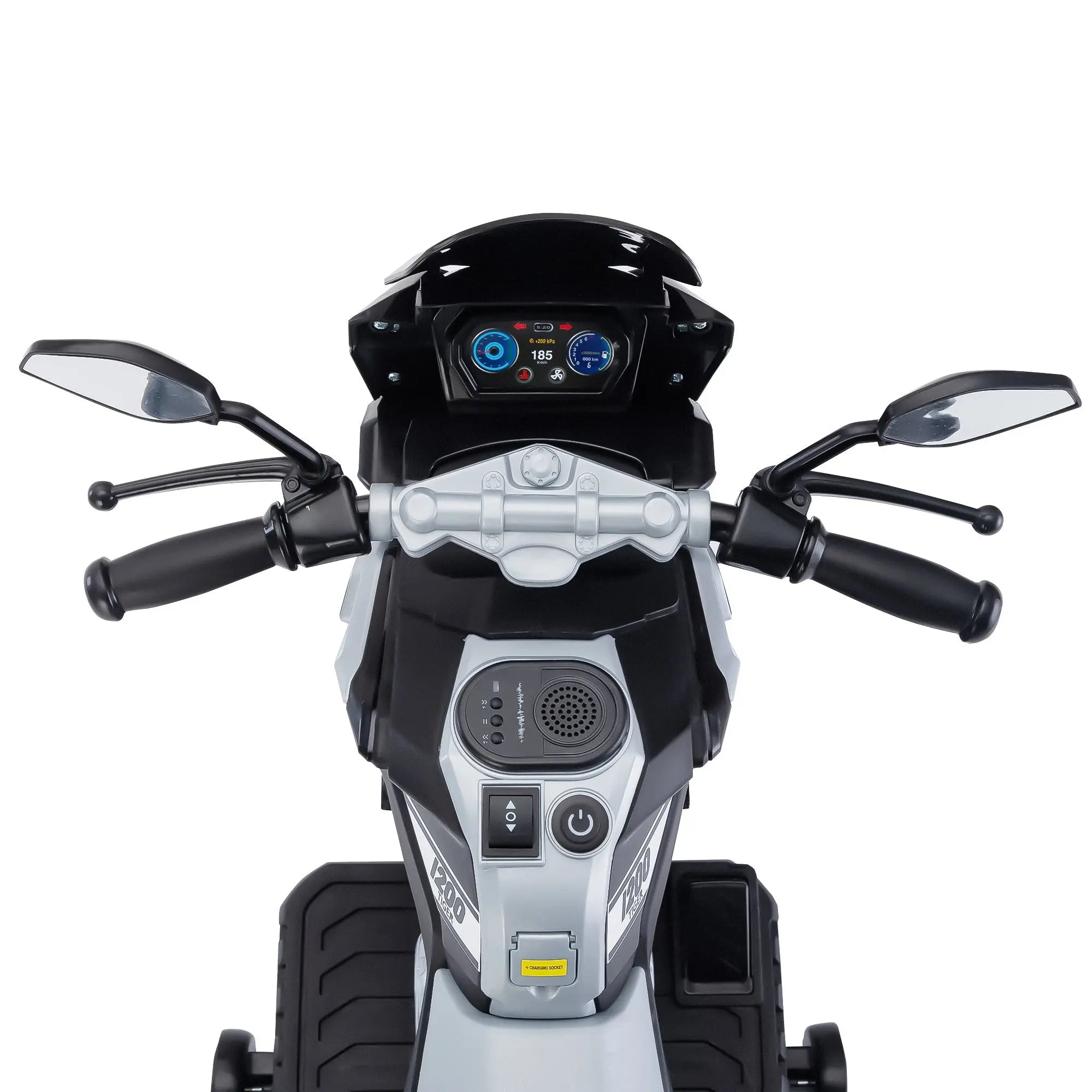 12V Off - Road Motorcycle - Silver WhiteVINE GLOBAL