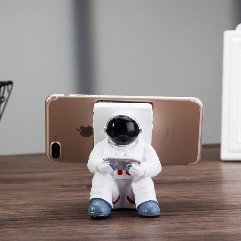Simple Astronaut Mobile Phone Stand Student Desktop Holder Cute Spaceman Cell Phone Holder Creative Gift Small Desk Decoration - VINE GLOBAL