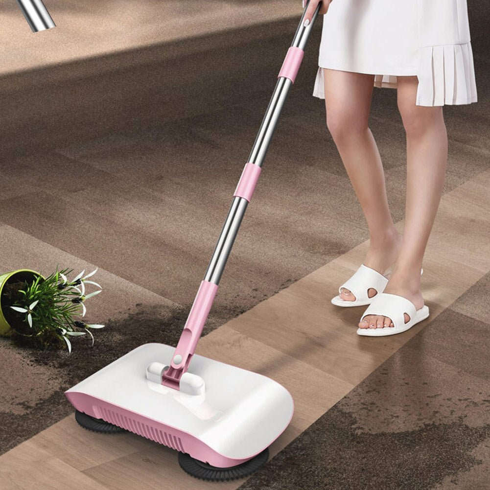 Hand Push Sweeper Household Broom Dustpan Mop Floor All-in-one Machine Gift Mop Sweeper - VINE GLOBAL