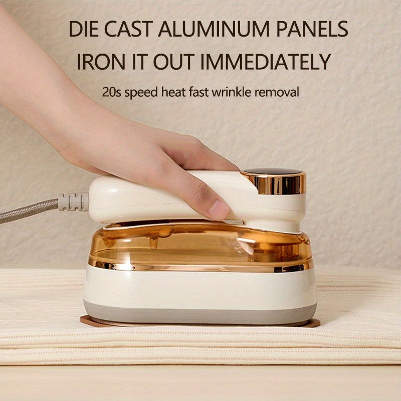 Handheld Garment Clothing Steamer Iron, 1200W Steamer Iron For Clothes, Ironing & Steaming 2 In 1, 180°Rotatable Portable Travel Garment Steamer, Large Soleplate, 20S Heat Up, Fabric Wrinkle Remover For Home And Travel - VINE GLOBAL