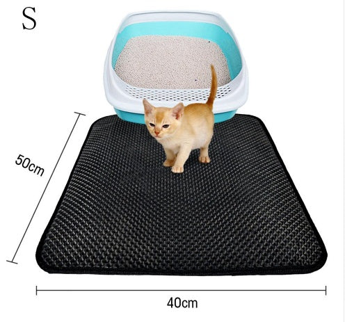 Double Layer Litter Cat Bed Pads Pet Cat Litter Mat Trapping Pets Litter Box Mat Pet Product Bed For Cats House Clean Mat - VINE GLOBAL