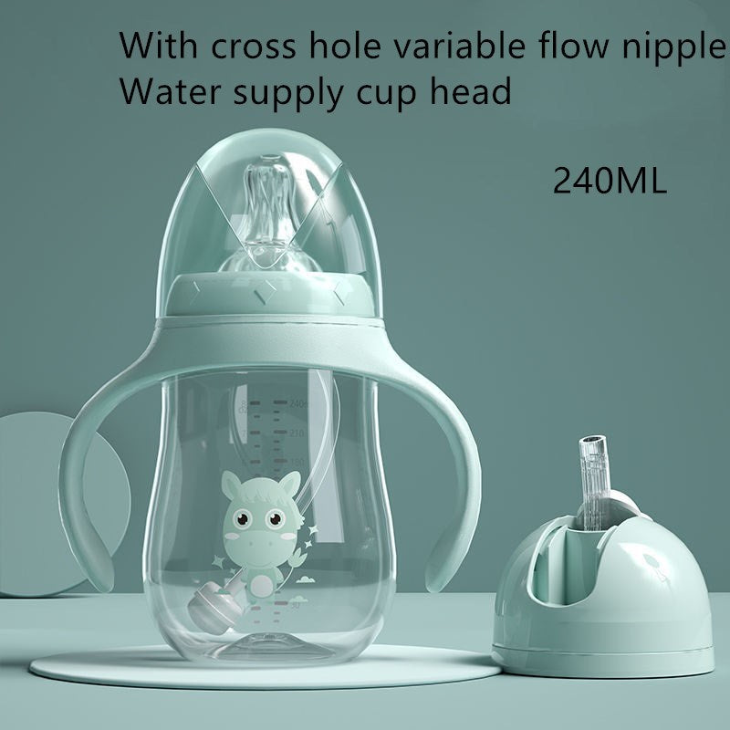Baby Wide-diameter Baby Bottle, Child Drinking Cup Sippy Cup - VINE GLOBAL
