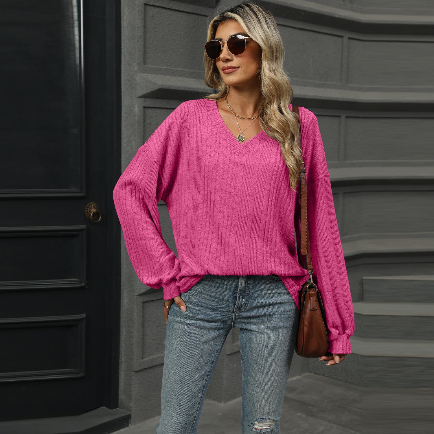 Casual Long Sleeve T-shirt Top Women's Clothing - VINE GLOBAL