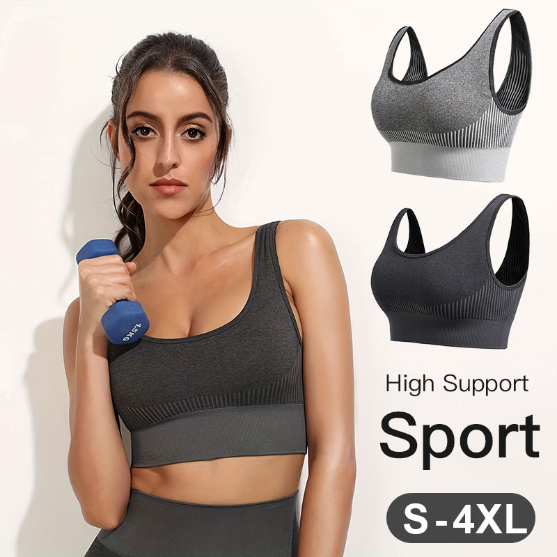 Sports Bra High Strength Shockproof Plus Size Quick-drying Seamless - VINE GLOBAL