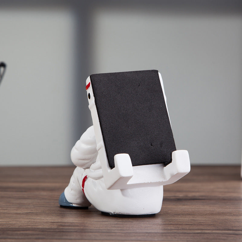 Simple Astronaut Mobile Phone Stand Student Desktop Holder Cute Spaceman Cell Phone Holder Creative Gift Small Desk Decoration - VINE GLOBAL