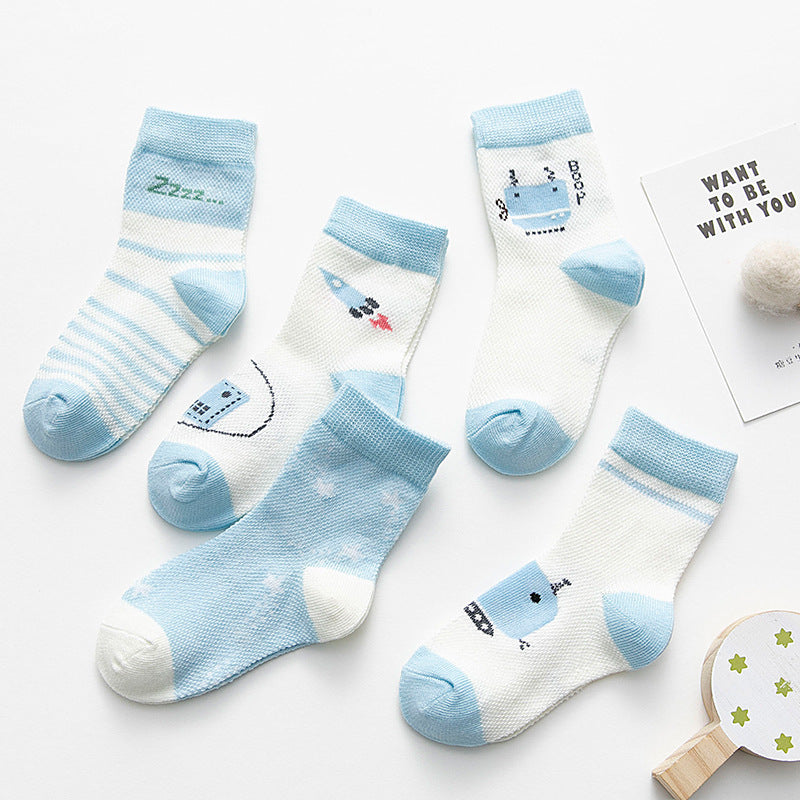 Cotton breathable male and female baby socks - VINE GLOBAL