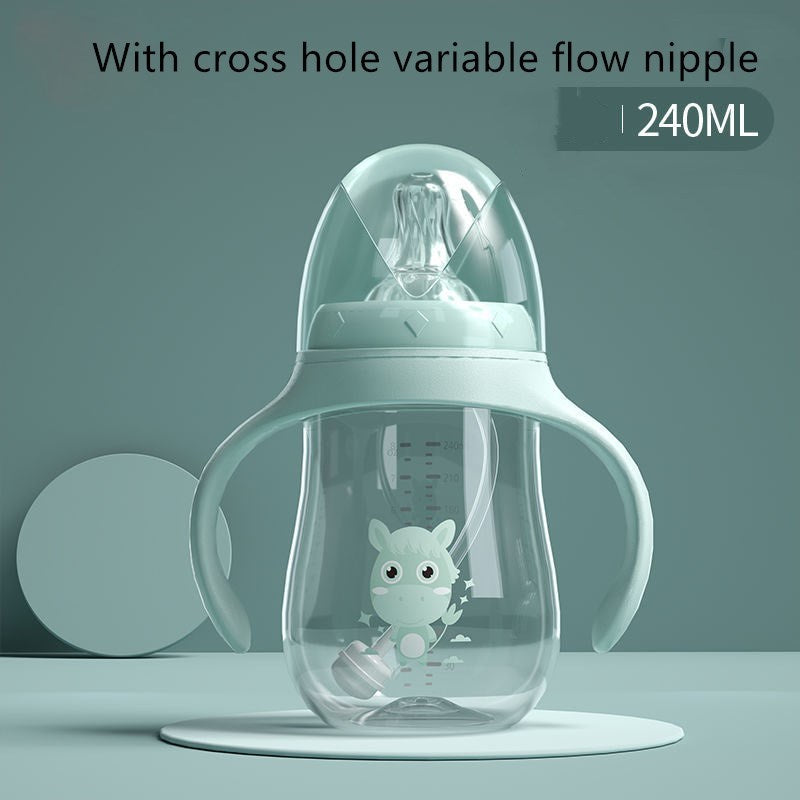 Baby Wide-diameter Baby Bottle, Child Drinking Cup Sippy Cup - VINE GLOBAL