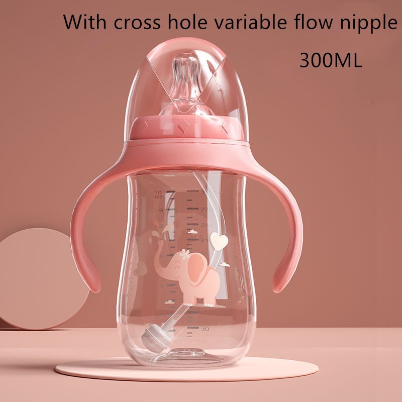 Baby Wide-diameter Baby Bottle, Child Drinking Cup Sippy Cup - VINE GLOBAL