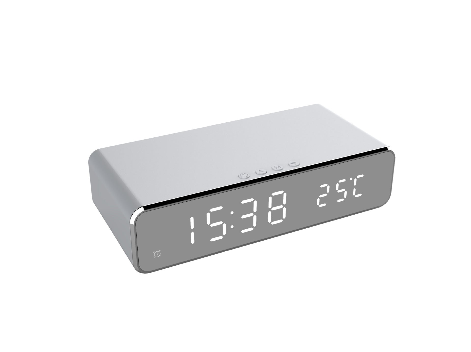 LED Electric Alarm Clock With Wireless Charger Desktop Digital Despertador Thermometer Clock HD Mirror Clock Watch Table Decor - VINE GLOBAL
