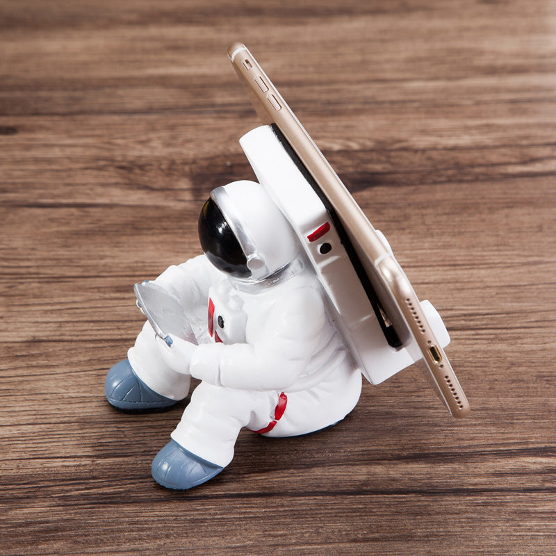 Simple Astronaut Mobile Phone Stand Student Desktop Holder Cute Spaceman Cell Phone Holder Creative Gift Small Desk Decoration - VINE GLOBAL