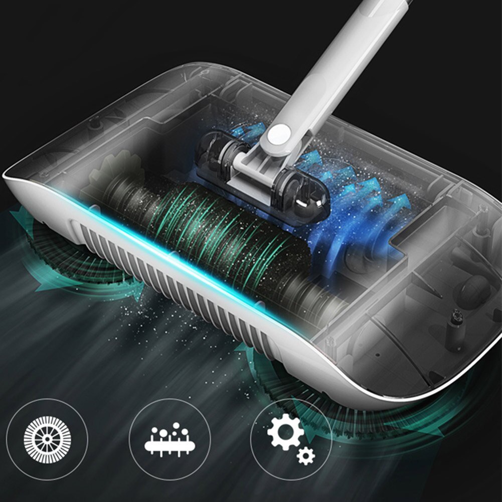 Hand Push Sweeper Household Broom Dustpan Mop Floor All-in-one Machine Gift Mop Sweeper - VINE GLOBAL