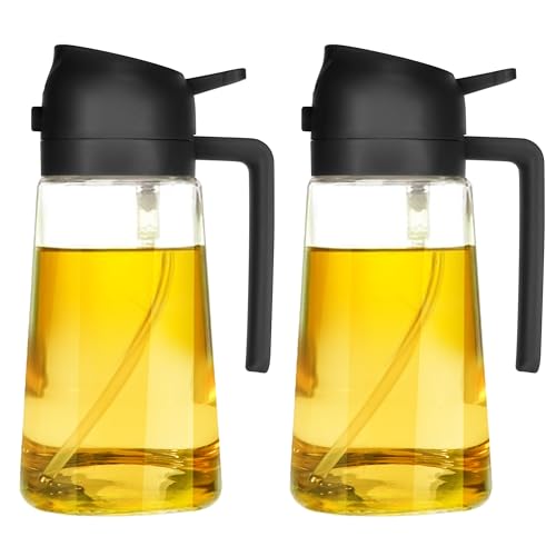 Oil Dispenser Bottle for Kitchen - 2 in 1 Olive Oil Dispenser and Oil Sprayer - VINE GLOBAL