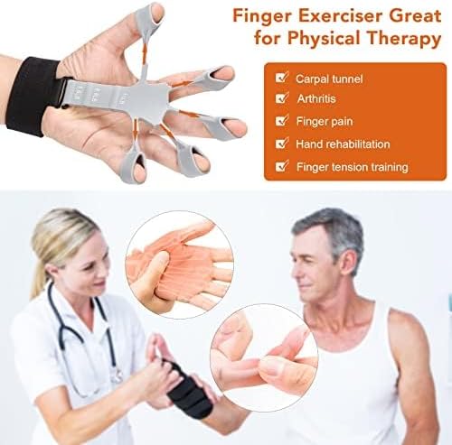 Hand Grip Strengthener - Adjustable Finger Exerciser and Finger Stretcher - VINE GLOBAL