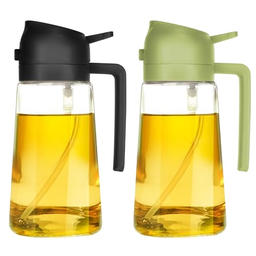 Oil Dispenser Bottle for Kitchen - 2 in 1 Olive Oil Dispenser and Oil Sprayer - VINE GLOBAL