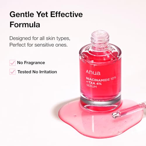 Anua 10% Niacinamide+ 4% Tranexamic Acid Serum, Ceramide, Hyaluronic Acid, Vitamin B12 natural color, for Sensitive skin, Korean Glass Skin, Fragrance-Free (30ml /1.01 fl.oz.) - VINE GLOBAL