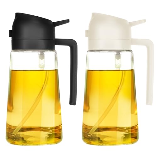 Oil Dispenser Bottle for Kitchen - 2 in 1 Olive Oil Dispenser and Oil Sprayer - VINE GLOBAL