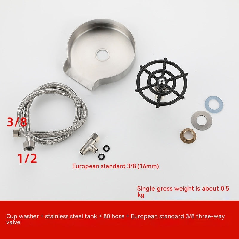 Bar Counter Cup Washer Sink High-pressure Spray Automatic Faucet Coffee Pitcher Wash Cup Tool Kitchen - VINE GLOBAL