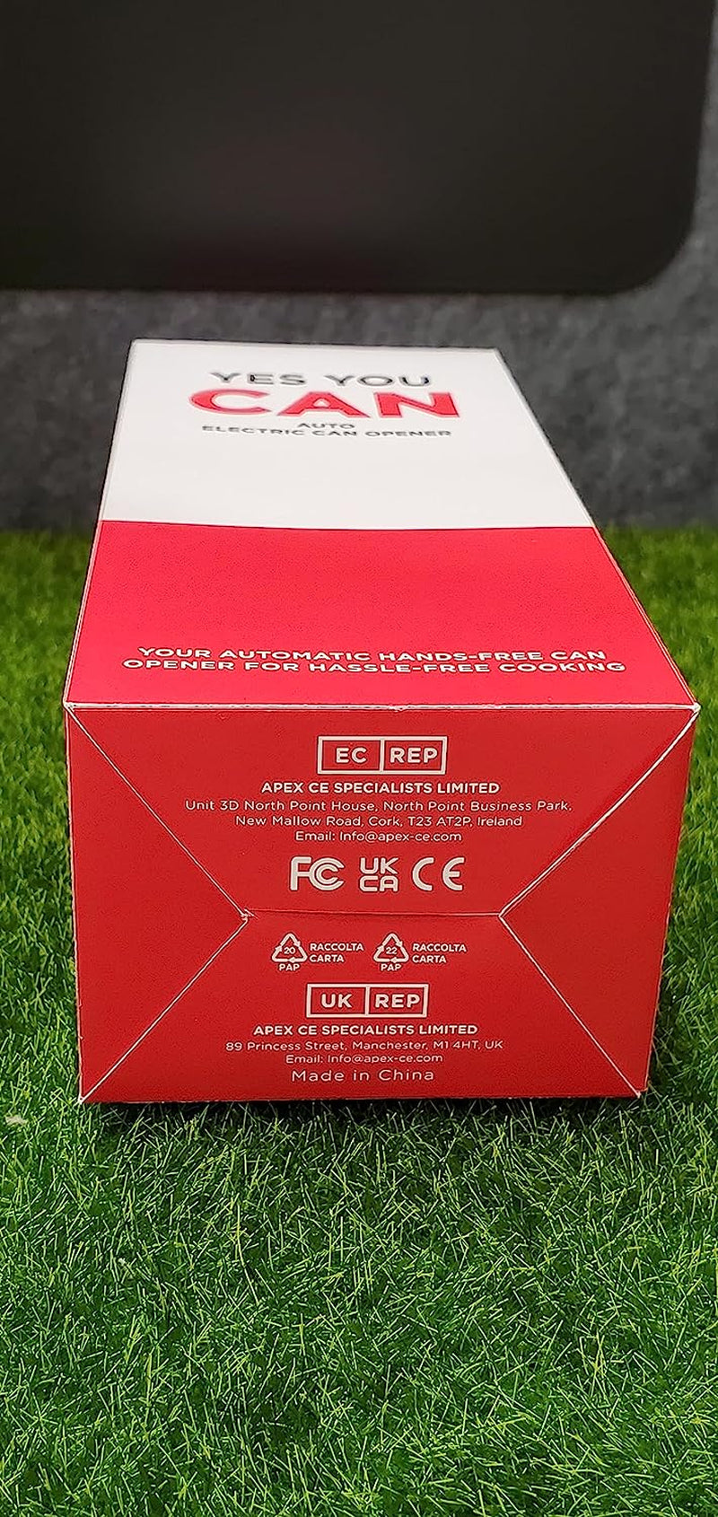 Auto Electric Can Opener: Open Your Cans with a Simple Press of Button - Automatic, Hands Free, Smooth Edge, Food-Safe, Battery Operated, YES YOU CAN (Red)