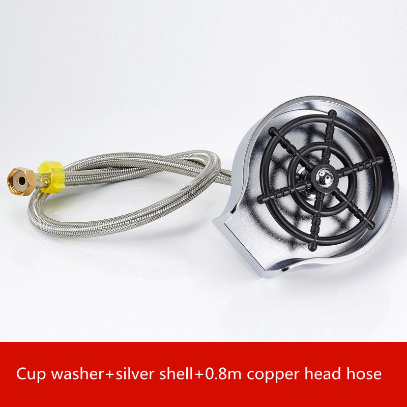 Bar Counter Cup Washer Sink High-pressure Spray Automatic Faucet Coffee Pitcher Wash Cup Tool Kitchen - VINE GLOBAL