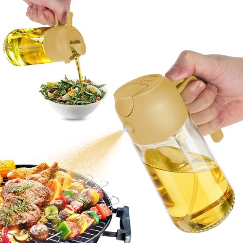 Oil Dispenser Bottle for Kitchen - 2 in 1 Olive Oil Dispenser and Oil Sprayer - VINE GLOBAL