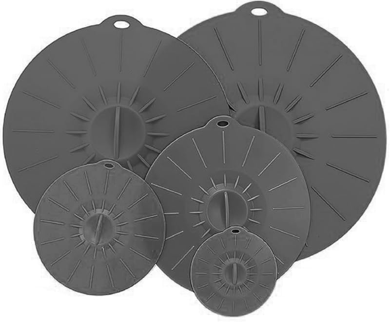5 Pcs Silicone Bowl Lids, Microwave Cover for Food, Reusable, BPA Free. - VINE GLOBAL