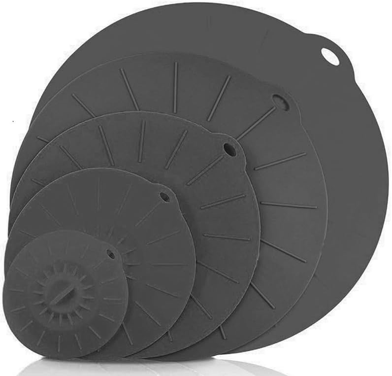 5 Pcs Silicone Bowl Lids, Microwave Cover for Food, Reusable, BPA Free. - VINE GLOBAL