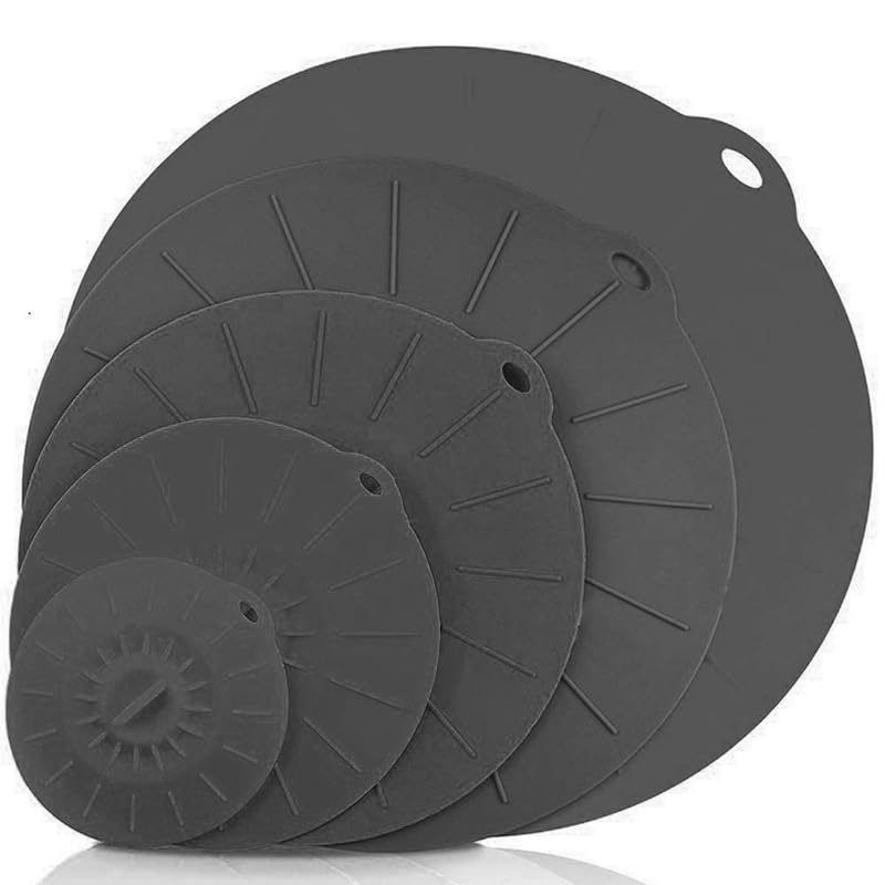 5 Pcs Silicone Bowl Lids, Microwave Cover for Food, Reusable, BPA Free. - VINE GLOBAL