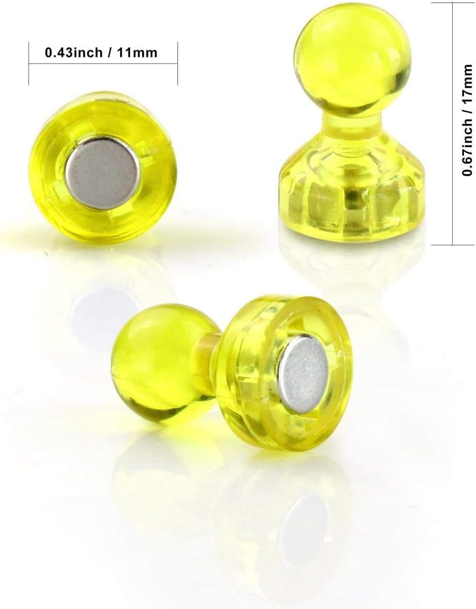 12Pcs Black Fridge Magnets, Small and Strong Magnets for Whiteboard - VINE GLOBAL