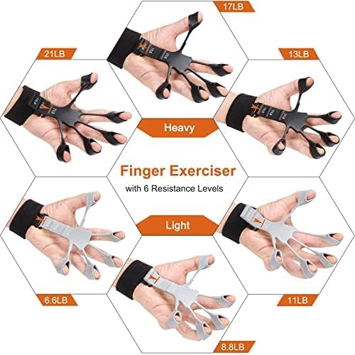 Hand Grip Strengthener - Adjustable Finger Exerciser and Finger Stretcher - VINE GLOBAL
