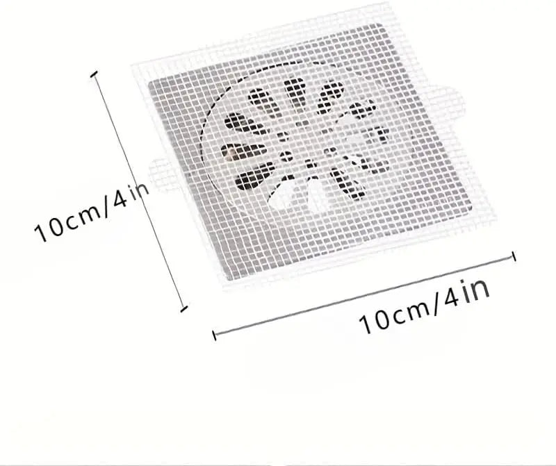 Disposable Shower Drain Cover Hair Catcher 4" X 4" Mesh Stickers for Bathroom, Laundry, Bathtub, Kitchen, and Sink (60) VINE GLOBAL