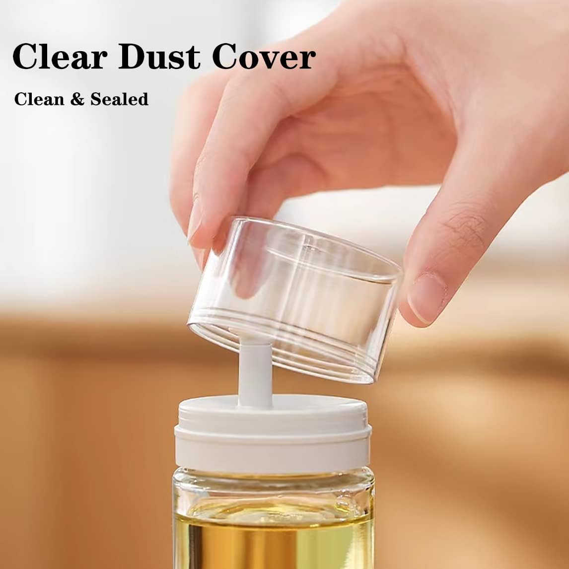 2 Pack Olive Oil and Vinegar Dispenser Bottle Set for Kitchen Small Glass Leak-Proof No Drip BPA Free Cooking Oil Container 3.38oz - VINE GLOBAL