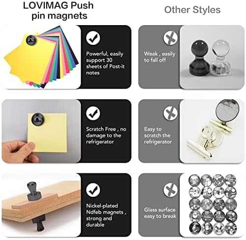 12Pcs Black Fridge Magnets, Small and Strong Magnets for Whiteboard - VINE GLOBAL