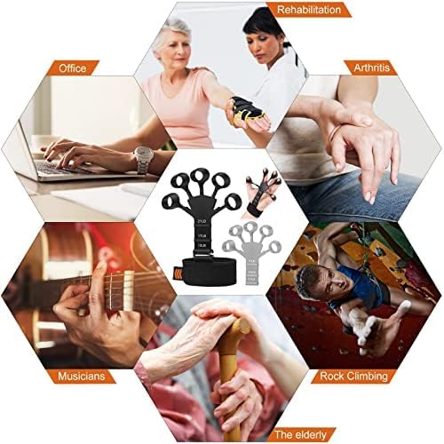 Hand Grip Strengthener - Adjustable Finger Exerciser and Finger Stretcher - VINE GLOBAL