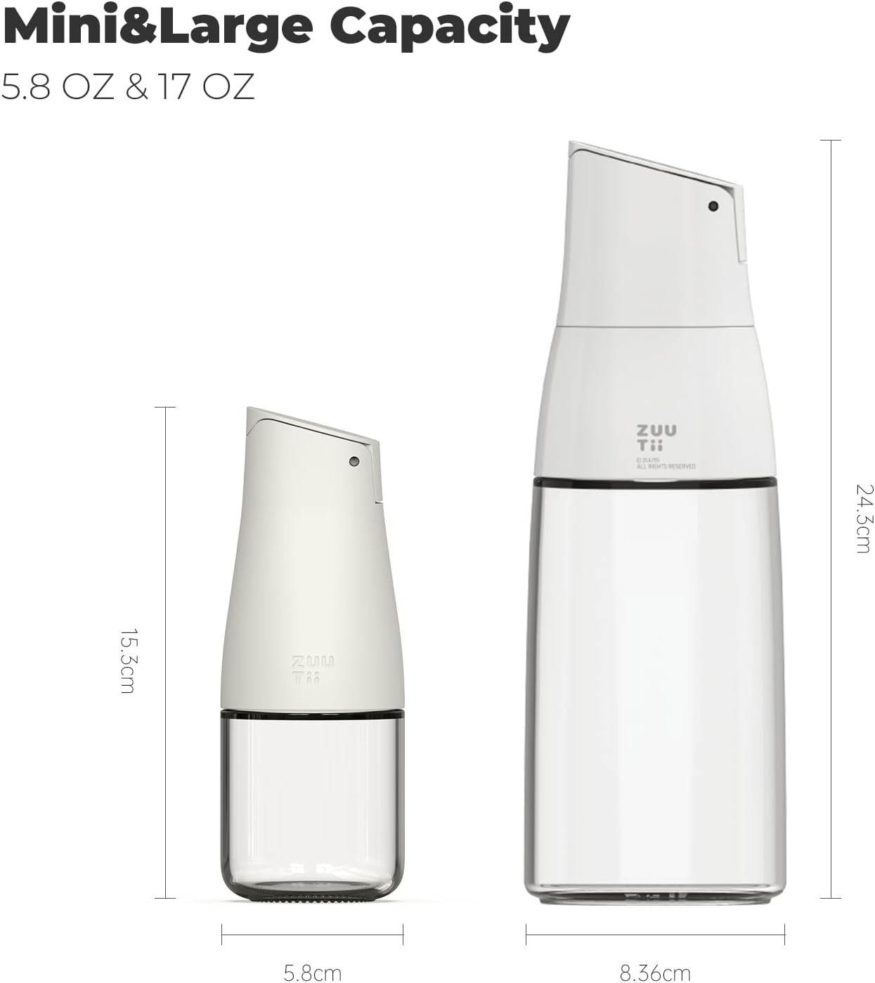 Large Olive Oil Dispenser,Mini Oil Bottle Set,Oil Dispenser with Brush - VINE GLOBAL