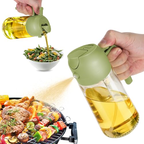 Oil Dispenser Bottle for Kitchen - 2 in 1 Olive Oil Dispenser and Oil Sprayer - VINE GLOBAL