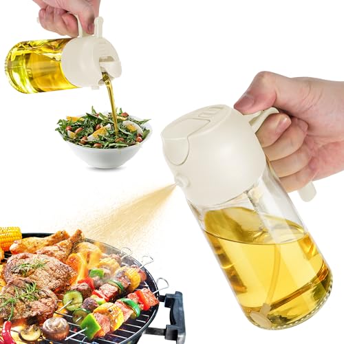Oil Dispenser Bottle for Kitchen - 2 in 1 Olive Oil Dispenser and Oil Sprayer - VINE GLOBAL