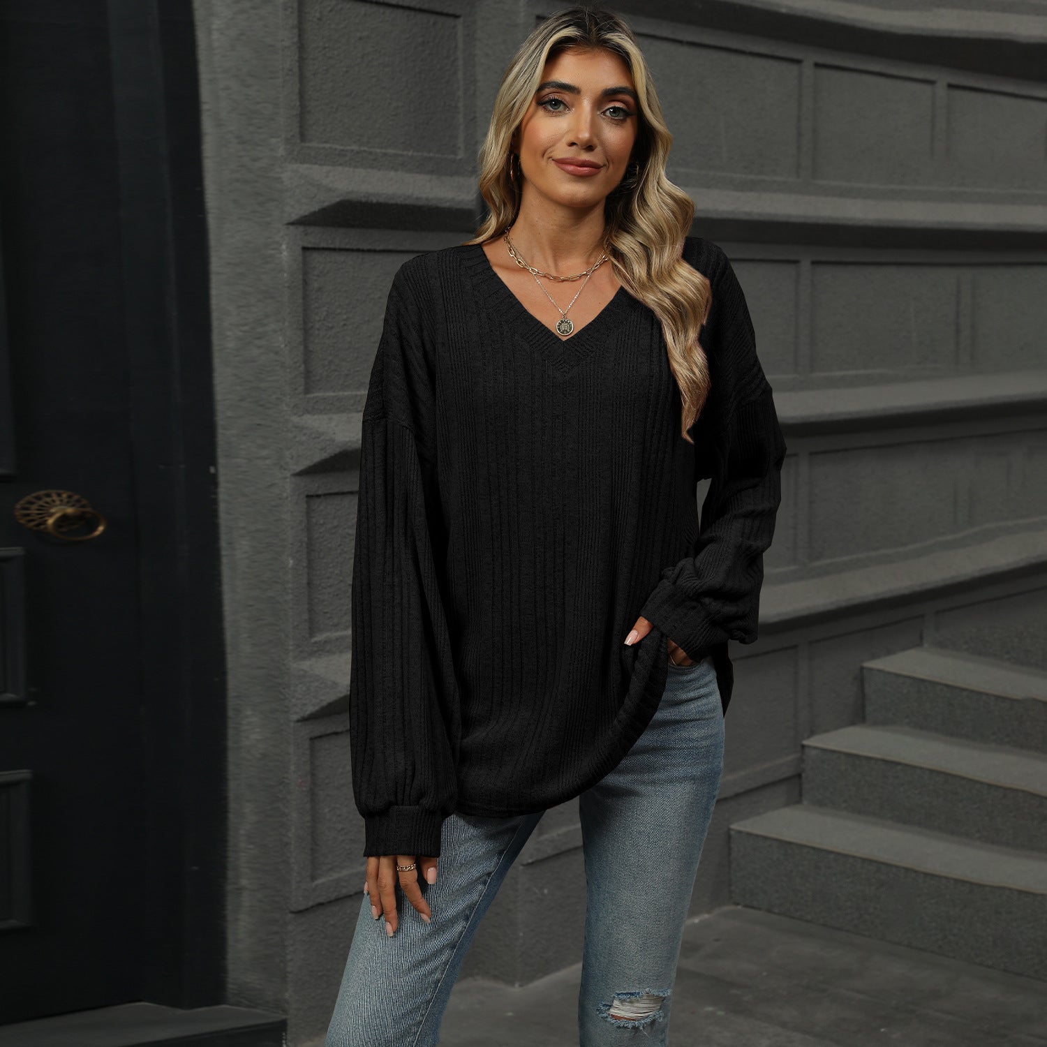 Casual Long Sleeve T-shirt Top Women's Clothing - VINE GLOBAL