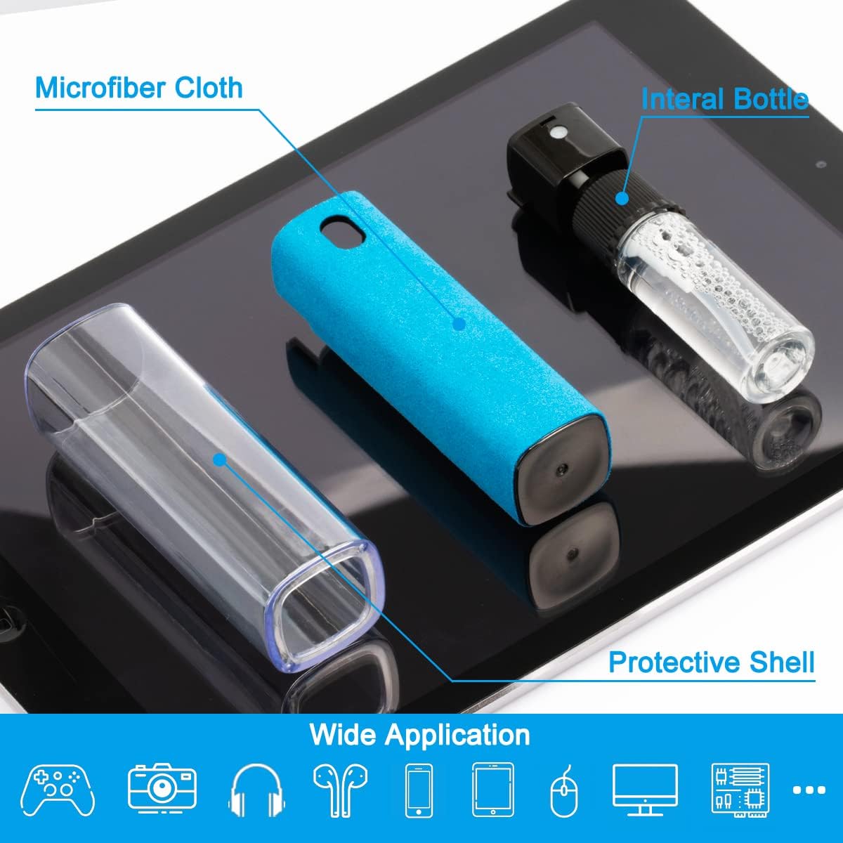 Car Screen Cleaner Spray, Electronic Touchscreen Mist Cleaning Brush Kit for TV, Laptop, iPad, iPhone, Cellphone, MacBook Pro, Tablet, PC, Computer, Monitor, LCD Screens, Eyeglasses - Cream - VINE GLOBAL